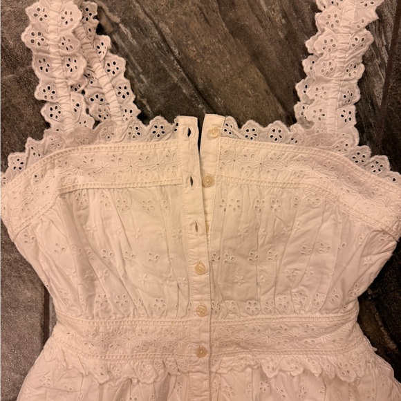 Gap x Doen White Eyelet Button-Front Summer Dress - Picture 3 of 8